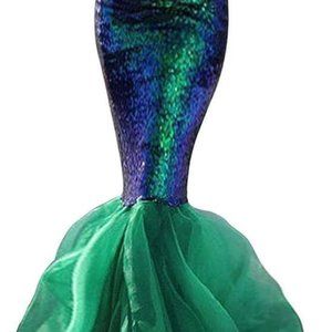 Women's Mermaid Tail Sequin Maxi Skirt